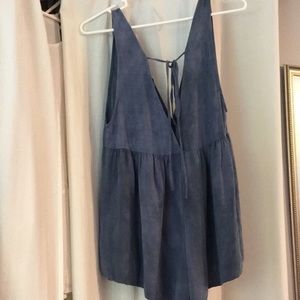 Tobi blue marbled romper